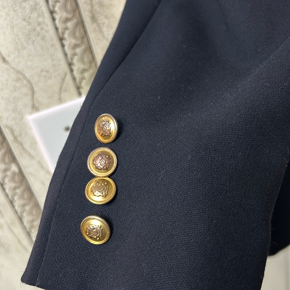 Lauren Ralph Lauren Wool Navy Blue Jacket Size 14 - Picture 4 of 13